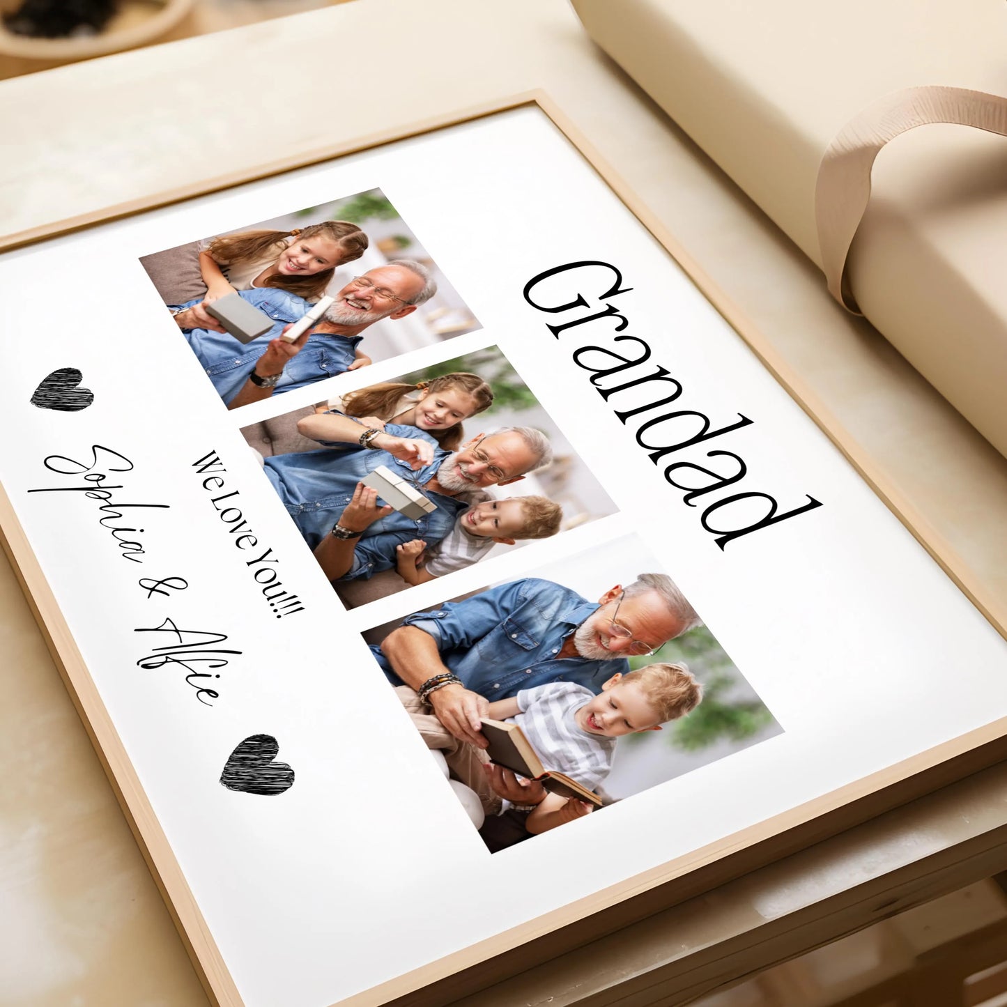 Grandad Photo Collage Print