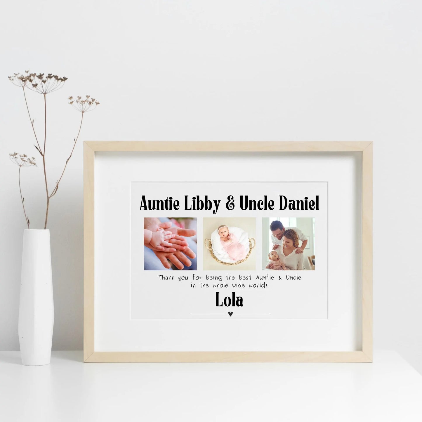 Auntie & Uncle Photo Print
