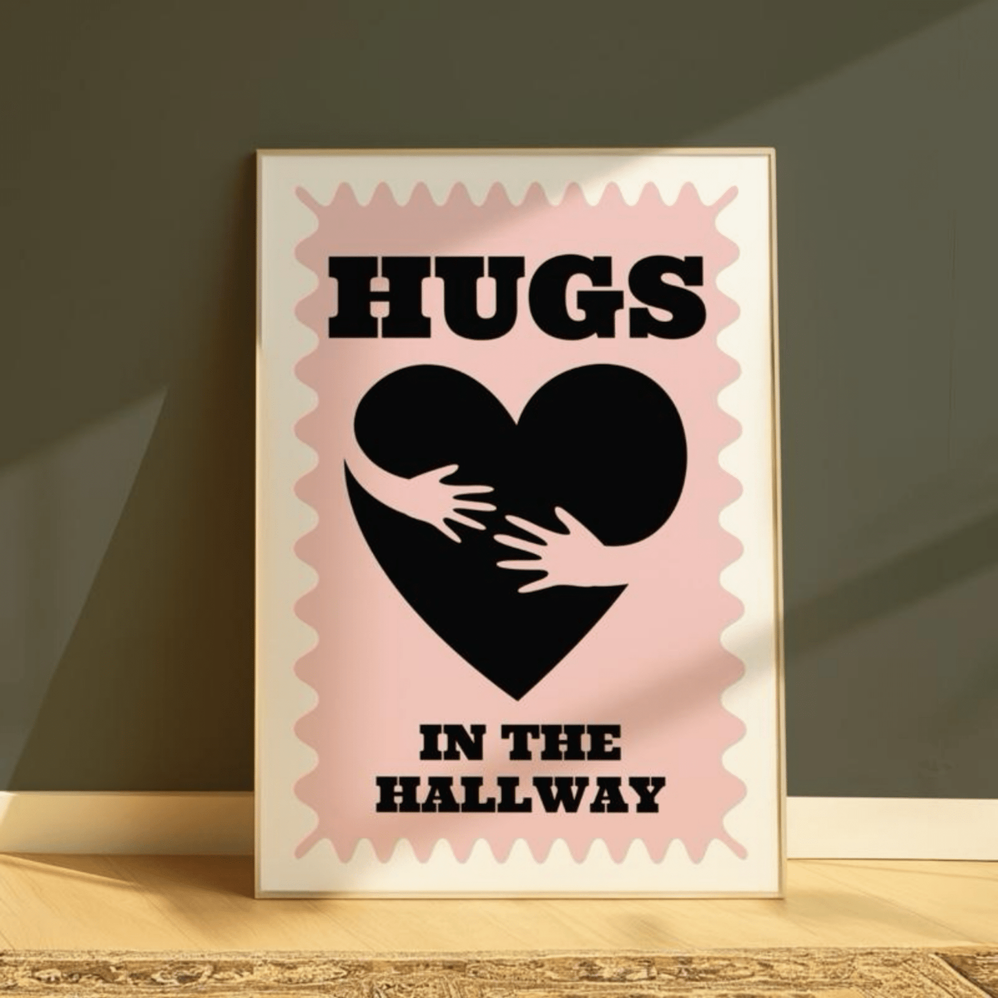 Hugs in the Hallway - Pink - ThePaperHighland