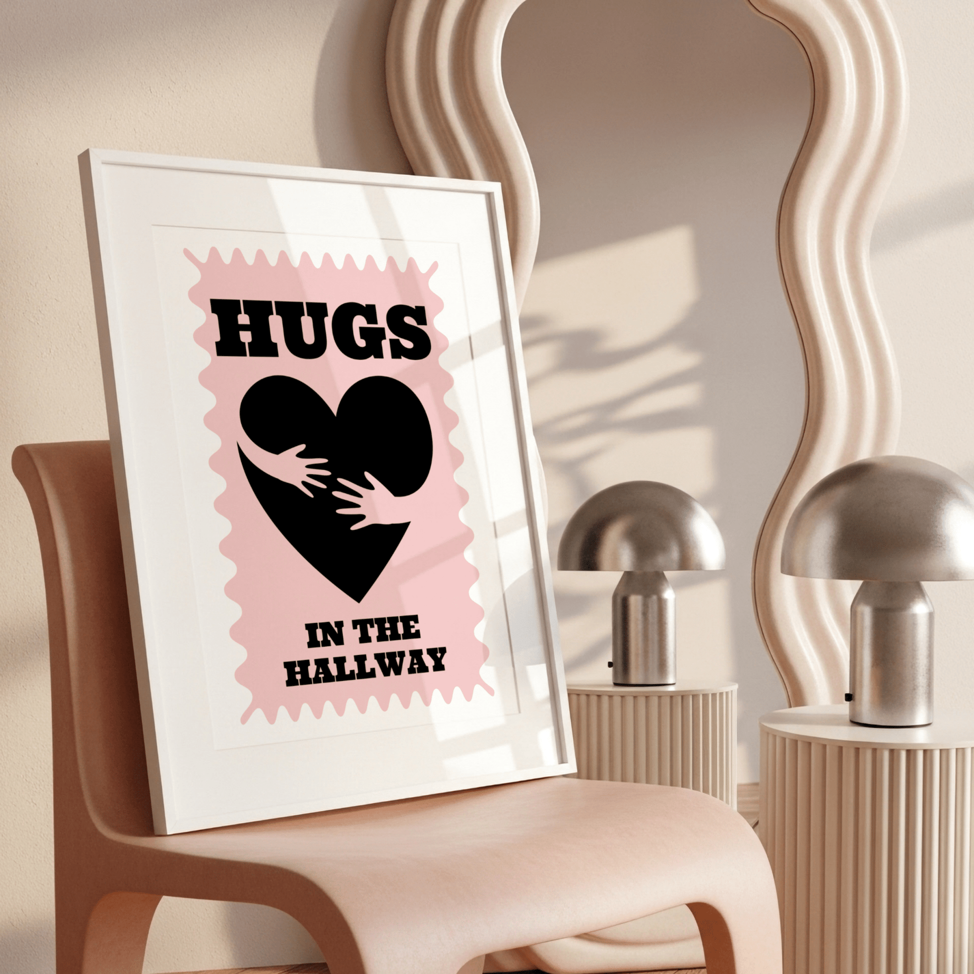 Hugs in the Hallway - Pink - ThePaperHighland