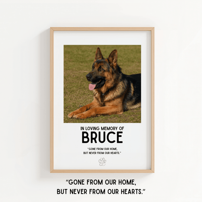 Pet Memorial - Personalised Quote - ThePaperHighland