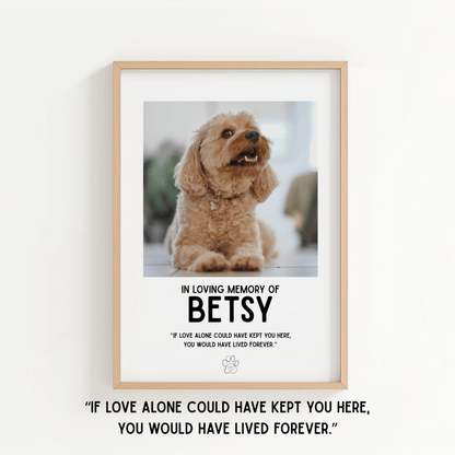 Pet Memorial - Personalised Quote - ThePaperHighland