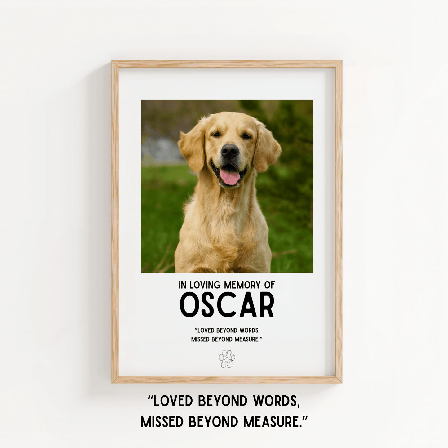 Pet Memorial - Personalised Quote - ThePaperHighland
