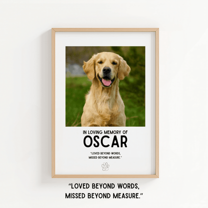 Pet Memorial - Personalised Quote - ThePaperHighland