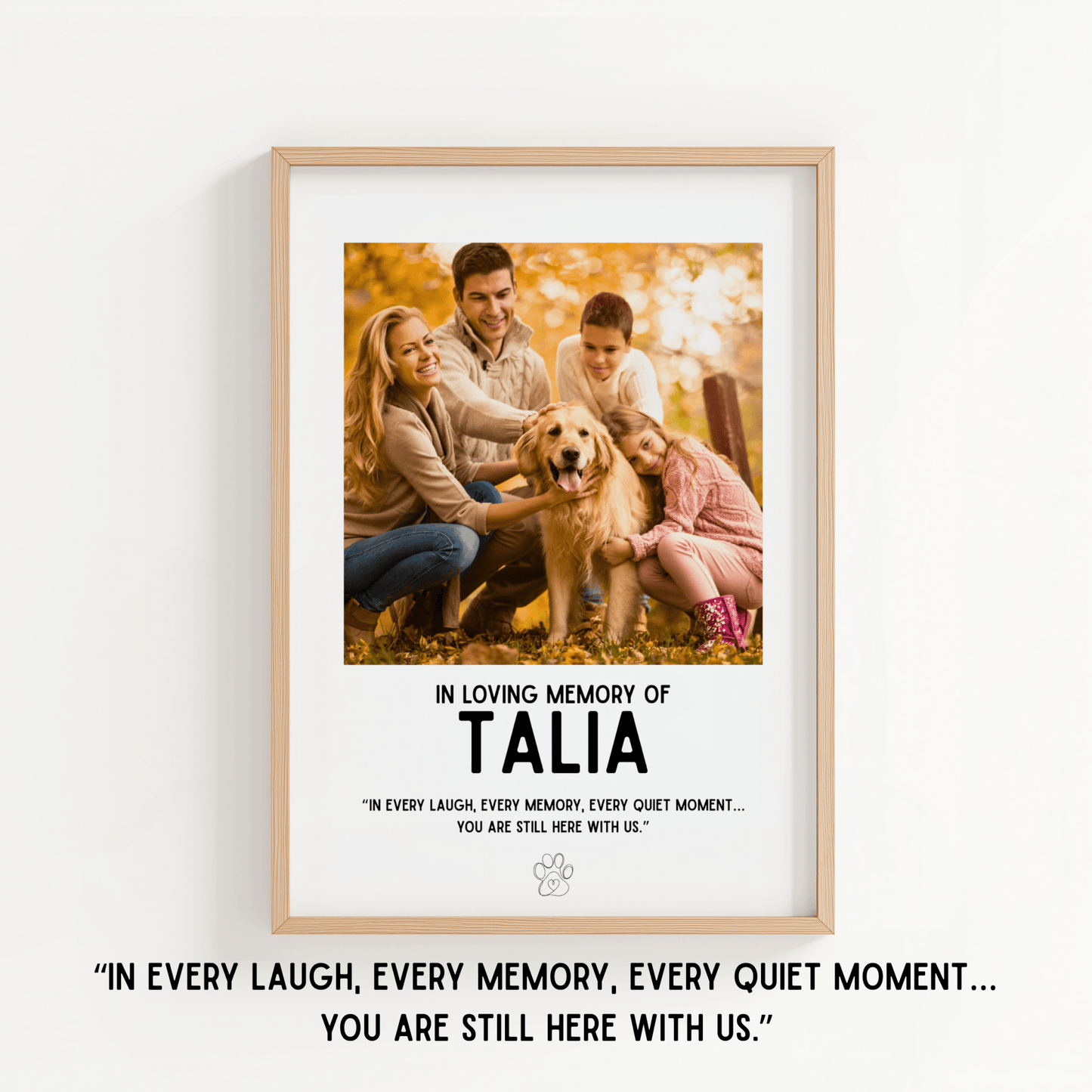 Pet Memorial - Personalised Quote - ThePaperHighland