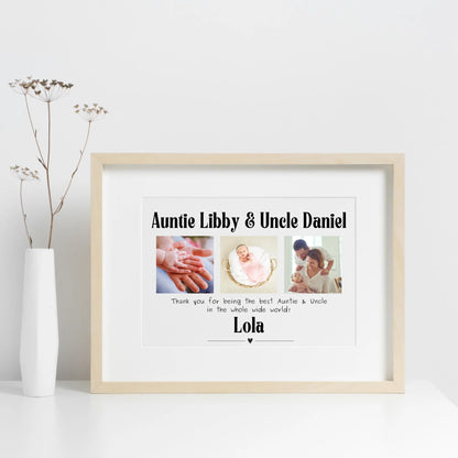 Auntie & Uncle Photo Print