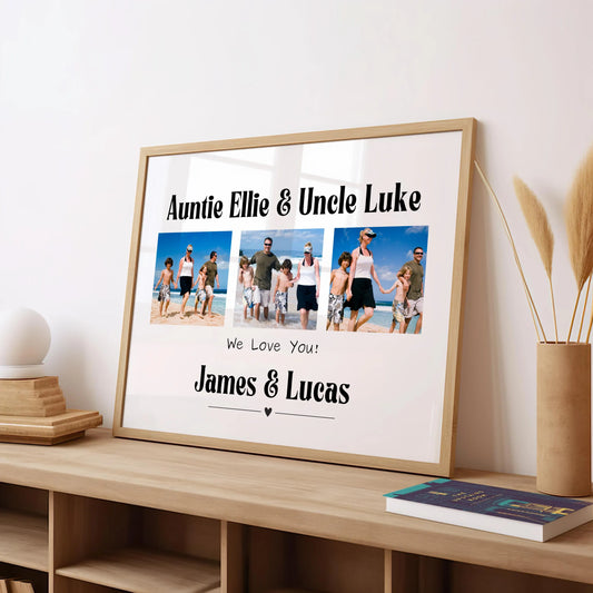 Auntie & Uncle Photo Print